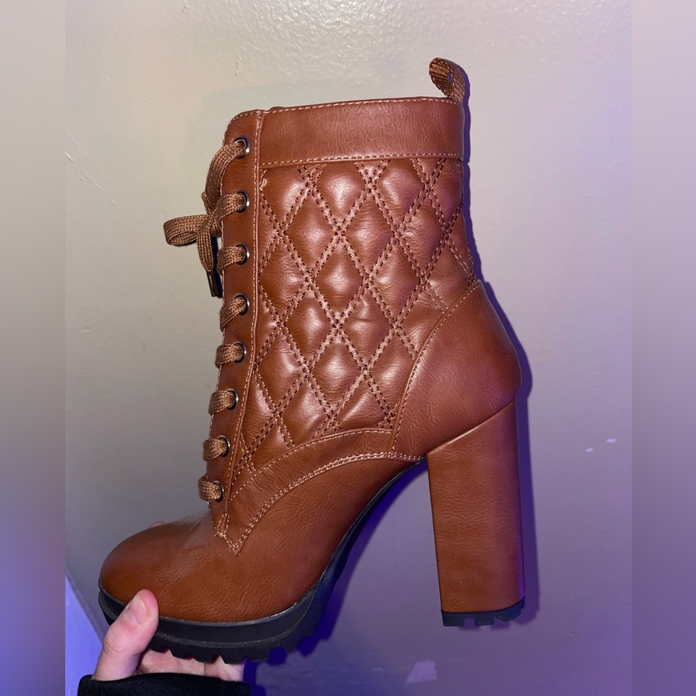 High Heel Brown Booties